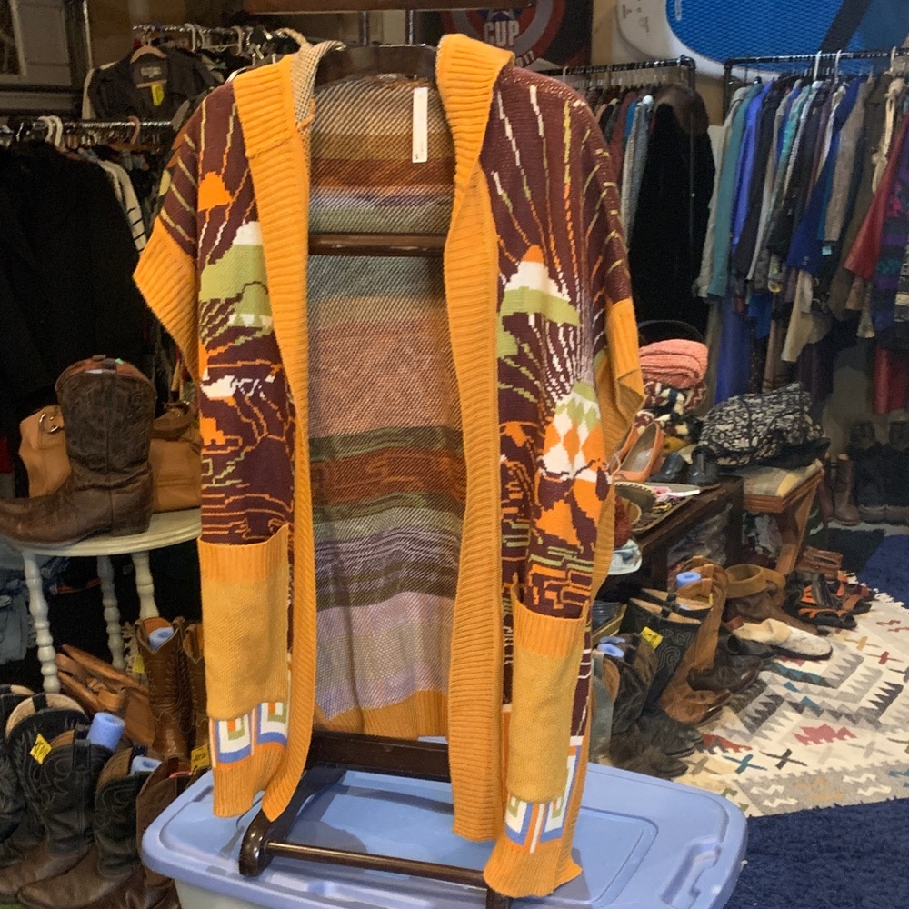 Colorful Open Front Cardigan - Picture 5 of 7